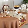 thumbnail image 2 of Thanksgiving Turkey Table Runners Fall Leaf Autumn Harvest Pumpkin Non-Slip Rectangle Party Table Decorations Dresser Scarf for Kitchen,Home,Dining Table,Outdoor,18X72 Inches Long,Yellow, 2 of 8