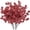 Red, variant on LQCrafK 6 Pcs Fall Artificial Eucalyptus Stems Long Silver Dollar Leaves Fake Silk Eucalyptus Leaf Branches for Indoor Home Autumn Festival Thanksgiving Decor(Dark Brown)