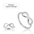 thumbnail image 4 of Y'all Sterling Silver Infinity Band for Women, Figure Eight Design Ring, Size 7, 4 of 5
