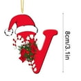 thumbnail image 6 of HCBY 2D Acrylic 26-letter Hanging Signs - Christmas Tree Decorative With Exquisite Letter Shape. Suitable For Home Party Decoration, Gift Idea(V,3.15"), 6 of 6