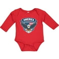 thumbnail image 3 of Inktastic America with Eagle Shield and Banner Boys or Girls Long Sleeve Baby Bodysuit, 3 of 5