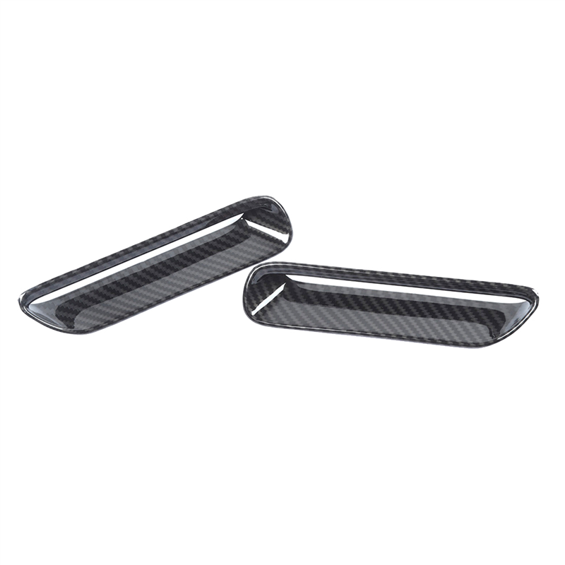 1Pair Engine Cover Trim Air Flow Intake Hood Vent Cover For Dodge Challenger 2009-2014 ABS Carbon Fiber Sticker Caps
