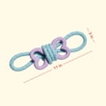 thumbnail image 2 of Oodles Durable Rubber Bone Wrapped Rope Dog Toy Set, Blue and Purple, Small, 2 of 8