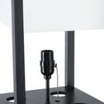 thumbnail image 2 of Modern Shelf Floor Lamp with Fabric Shade, Black, 2 of 7