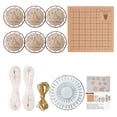 thumbnail image 1 of Rodajas de madera redondas con trozos de madera de cuerda para hacer adornos navideños con el kit de manualidades DIY. Establecer E, 1 of 9