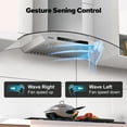 thumbnail image 4 of Wall Mount Range Hood 36 inch 900 CFM Stainless Steel Range Hood with LED Light and Remote Control, 4 of 8