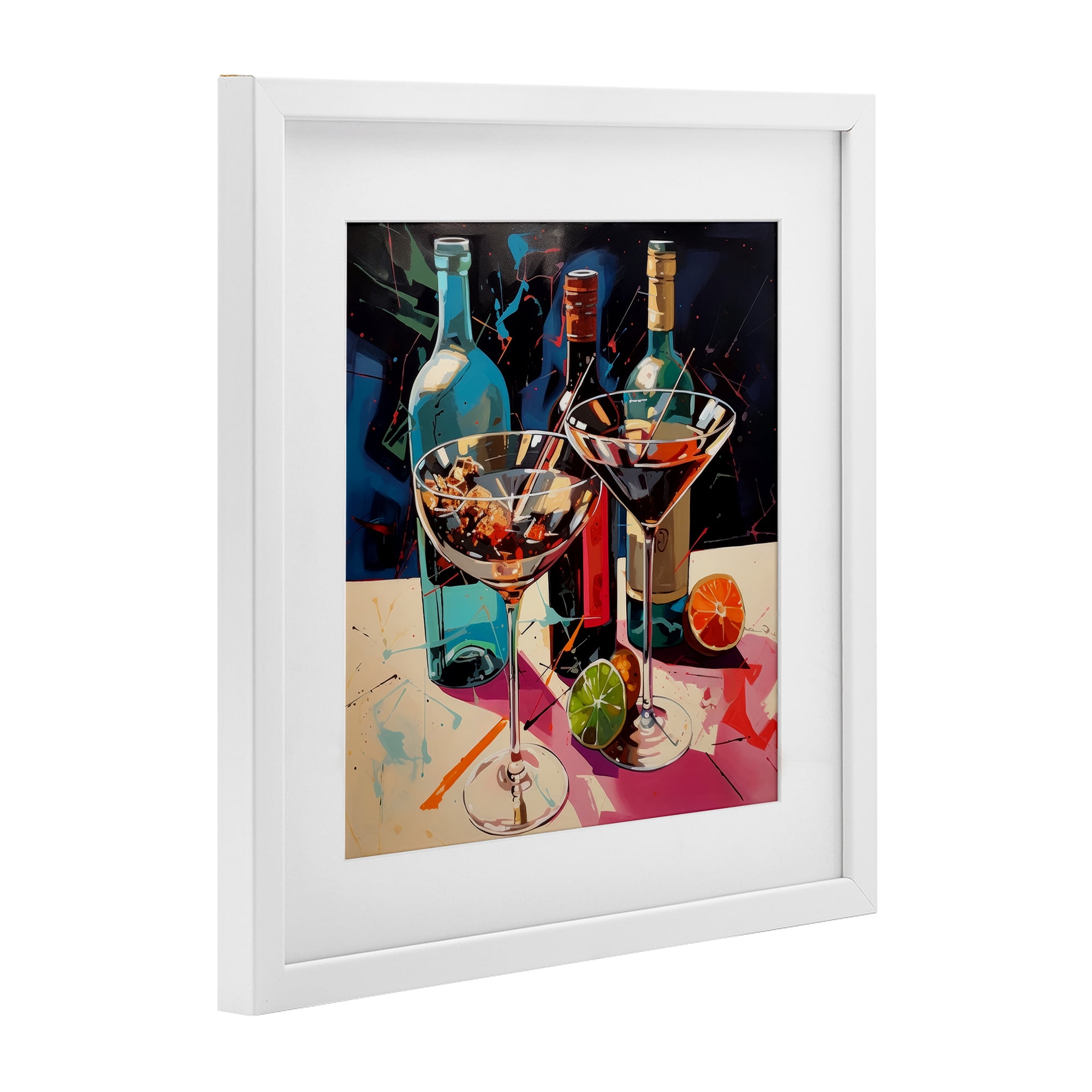 Stupell Industries Artsy Cocktails of Every Sip White Framed Print Under Glass, design by Lazar Studio
