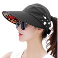 thumbnail image 1 of Sombrero HINDAWI para mujer, ala ancha, protección UV, negro, 1 of 6
