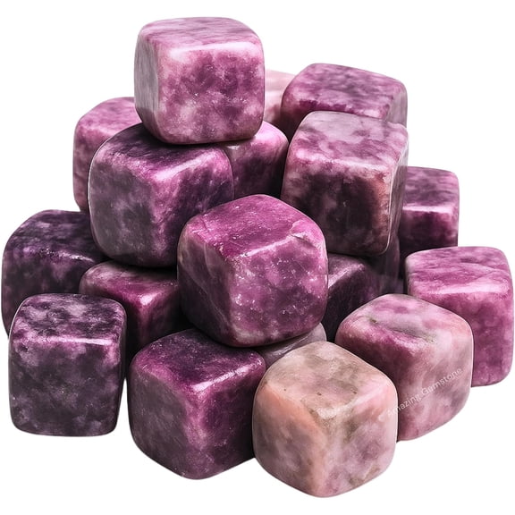 Lepidolite Crystals and Healing Stones Tumbled - 1000 Carats