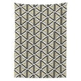 thumbnail image 3 of Ambesonne Modern Tablecloth Rectangular Table Cover, Triangle Shaped Lines, 52"x70", Mustard and Black, 3 of 4