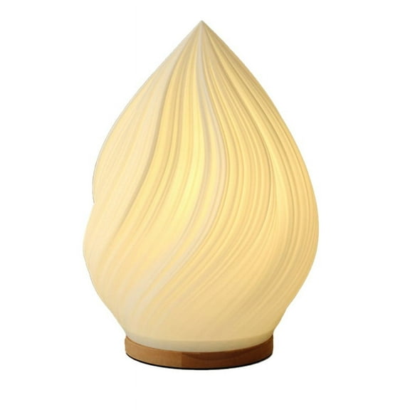 Dimmable Novelty Small Table Lamp for Bedroom Vintage Style Striped Small Night Light Lamp Bedside Lamp E