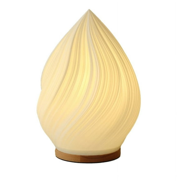 Dimmable Novelty Small Table Lamp for Bedroom Vintage Style Striped Small Night Light Lamp Bedside Lamp E