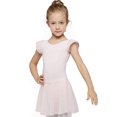 thumbnail image 1 of MdnMd Girls' Flutter Sleeve Dress Leotard (4-6 / Small, Ballet Pink), 1 of 2
