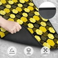 thumbnail image 3 of Wukai Geometric Pattern with Bee Print Car Foot Mat Set of 4 Pieces, Anti-Slip Neoprene Auto Floor Mats Carpet, Universal Fit Automotive Floor Foot Mats Set for SUV, Van, Trucks, 3 of 6