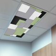 thumbnail image 2 of 4 Pack Abstract Art Fluorescent Light Covers for Ceiling Lights Green Black Gray Splice Magnetic Ceiling Light Covers Overhead Light Filters for Office Classroom Home, 2 of 9