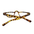 thumbnail image 5 of Womens Half Moon Spring Hinge Reading Glasses 3.5 Men Fashion Tortoiseshell Classic Readers +3.5, 5 of 5