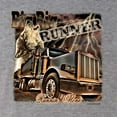 thumbnail image 2 of Wild Bobby, Big Rig Runner Trailer Truck Runnin Alone, Cars and Trucks, Men Premium Tri Blend Tee, Premium Heather, X-Large, 2 of 4