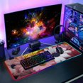 thumbnail image 6 of Colorful Daisies RGB Gaming Mouse Pad Large Keyboard Mat Rubber Base 13 Light Modes, 6 of 6