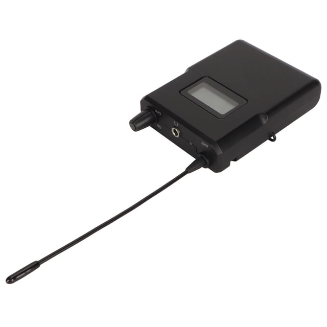 Receptor De IEM, Receptor De De Monitor Inalámbrico De 570-590 Mhz, Pantalla LCD Profesional Liviana De Longitud De De 1/4 Para Estudio