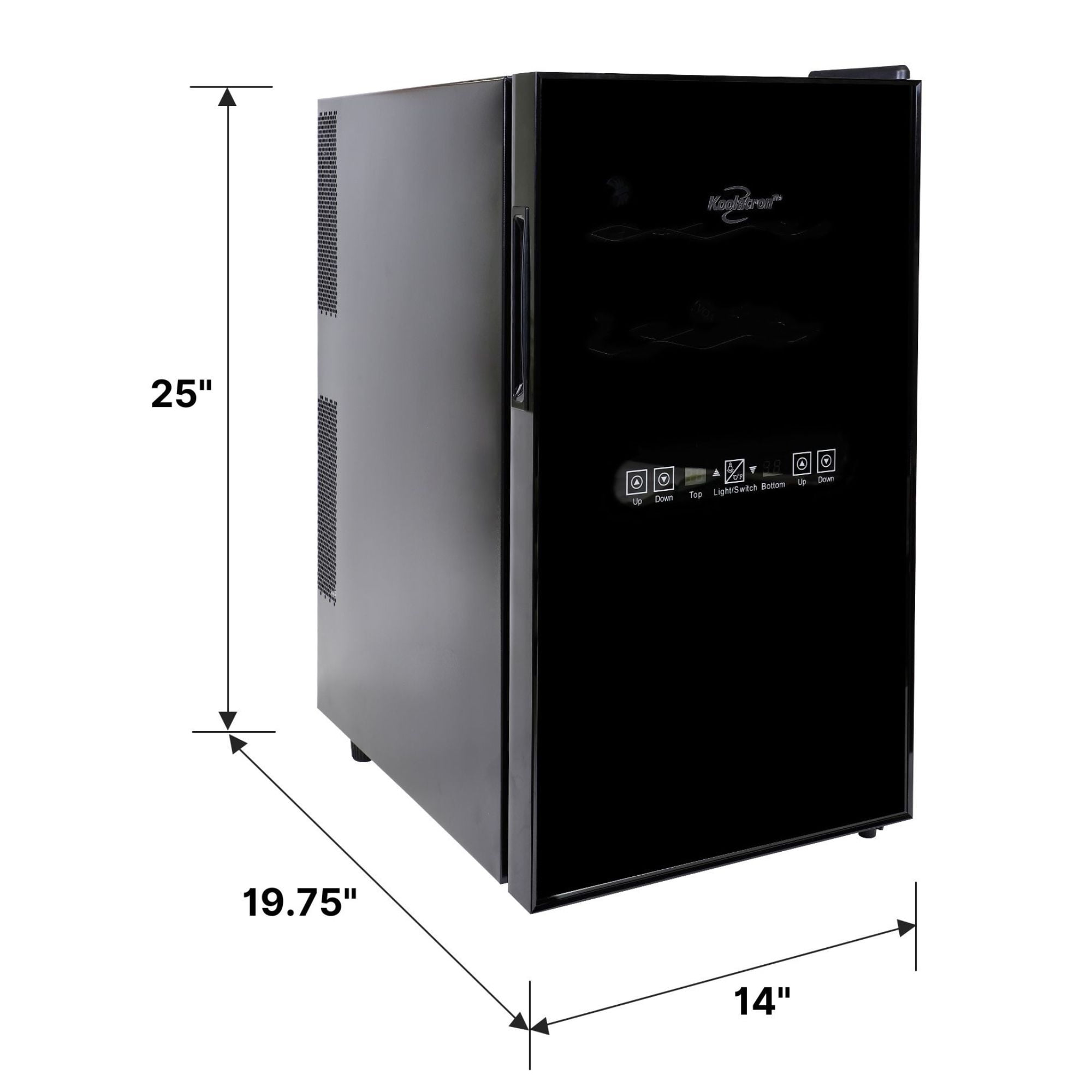Koolatron 18 Bottle Dual Zone Wine Cooler Freestanding Wine Fridge