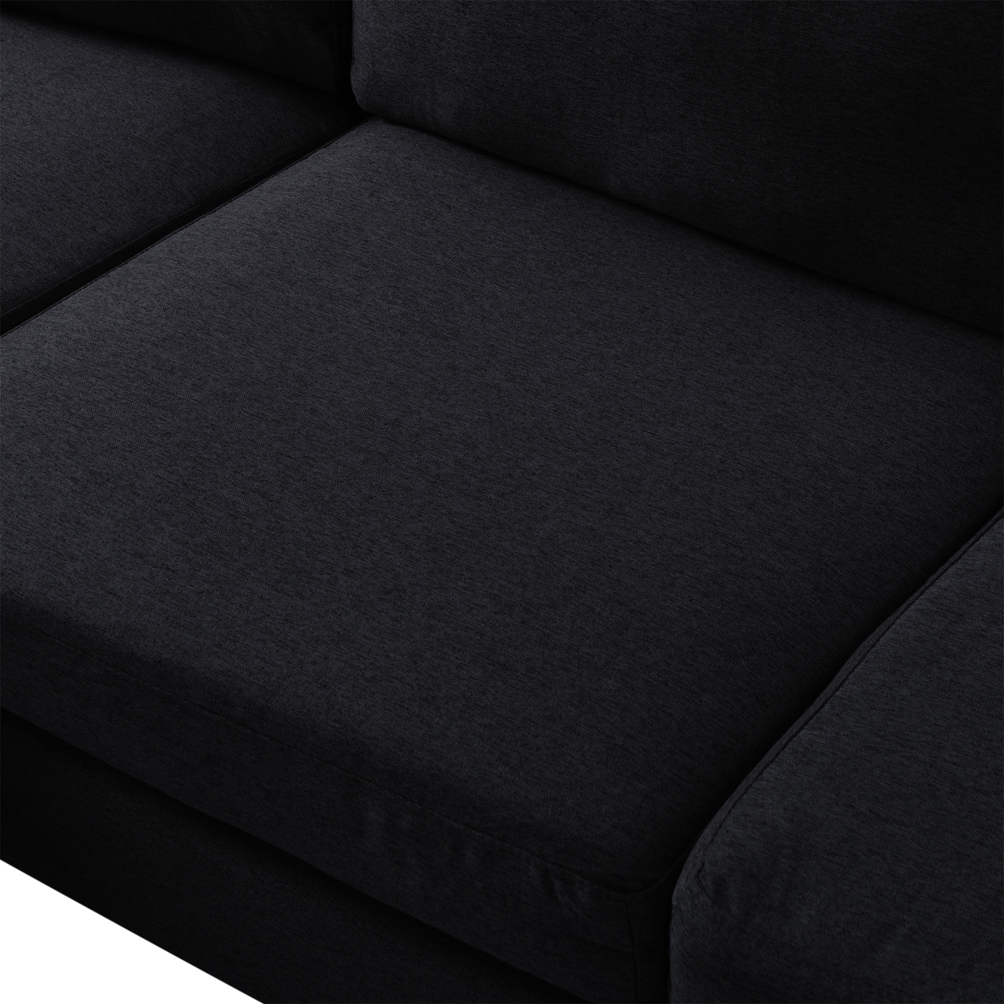Aukfa 108" U-Shape Sectional Sofa for Living Room, Double Extra Wide Chaise Lounge Couch, Black