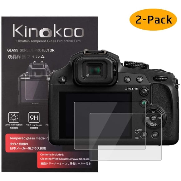 kinokoo Film de Verre Trempé pour Panasonic LUMIX FZ82/FZ80/ZS70/TZ90/TZ95 Film Clair de Cristal Panasonic FZ82 FZ80 ZS70