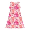 thumbnail image 4 of AUNVITO Girls Sleeveless Floral Print Tank Dress Simple Design Casual Summer Bohemian Style, 4 of 7