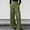 001 Army Green, variant on Women's Faux Leather Pants Casual Fashion Wide Leg High Waist Pants with Pockets