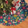 thumbnail image 3 of Christmas Tree Skirt 30" Colorful Ditsy Floral Print Christmas Tree (1) Xmas Tree Skirts Mat for New Year Holiday Christmas Party Decorations, 3 of 5