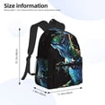 thumbnail image 2 of Disketp colorful flames dinosaur Mochila Ligera Clásica con Múltiples Bolsillos, Mochila Casual para Hombre y Mujer, Ideal para Escuela, Trabajo y Viajes, 2 of 6