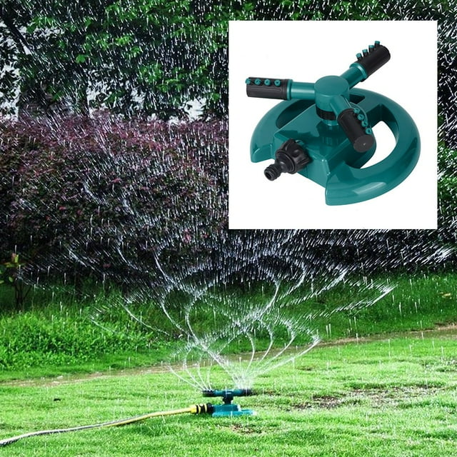 Aspersor de agua Jadeshay Tres brazos 360 grados Azul Verde