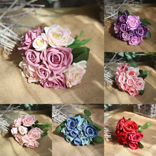 Gwong Decoración hogareña 1pc Artificial Rose Flor Fotografia PROP BODA DE BODA CASA DE OFICINA DE OFICINA DE OFICINA DE OFICINA Gwong 21029654