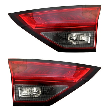 New Pair Of Led Inner Tail Lights Is Compatible With Nissan Rogue Platinum Sport Utility 2021 by Part Number 26550-6RR1A 265506RR1A 26555-6RR1A 265556RR1A NI2803125 NI2802125
