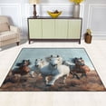 thumbnail image 5 of Ryvnso 3d Horses Running Area Rug Floor Mats Non-Slip Home Carpet 80 x 58 inch, 5 of 7