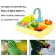 thumbnail image 5 of Methold Bañera de pájaros, cuenco de ducha automático con batería, alimentador de animales, juguetes para niños, bañera de plástico Aseo de mascotas amarillo Methold PT000082-04B, 5 of 6