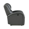 thumbnail image 2 of Lexicon Foxcroft Modern Wood & Faux Leather Power Reclining Chair in Gray, 2 of 4