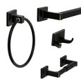 thumbnail image 2 of Bennington Redwood Series 4 Piece Bath Hardware Bathroom Accessory Set, Oil Rubbed Bronze, 2 of 3