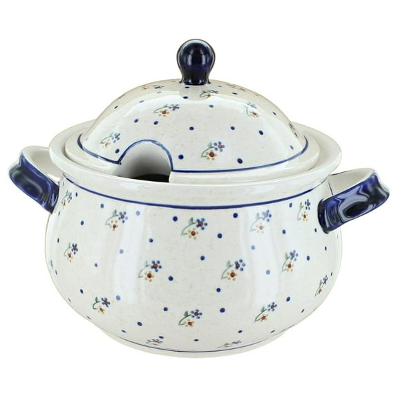 Blue Rose Polish Pottery Country Meadow Soup Tureen