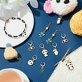 thumbnail image 5 of 24 Pcs Panda Bamboo Stitch Markers Enamel Crochet Stitch Marker Charms Removable 304 Stainless Steel Clasps Locking Stitch Marker, 5 of 6