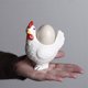 thumbnail image 5 of Uuiauoio Ceramic Hen Shaped Egg Cup Easter Eggs Holder Cute Chick Egg Tray Cups Table Centerpieces for Soft Boiled Eggs Spring Wedding Holiday Rustic Farmhouse Dinner Party Home Kitchen Decor, 5 of 7