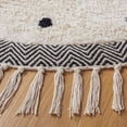 thumbnail image 4 of Safavieh Easy Care Mayra Solid Cotton Machine Washable Area Rug, Ivory/Black, 4' x 4' Round, 4 of 9