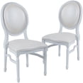 thumbnail image 5 of Flash Furniture 2 Pk. HERCULES Series 900 lb. Capacity King Louis Chair with White Vinyl Back and Seat and Gold Frame, 5 of 5