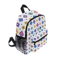thumbnail image 2 of FORMRS School Backpack with Front Zippered Pocket 12" Student Travel Daypack, Purple Retro Shapes, 2 of 6