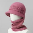 thumbnail image 3 of Wutalume Warm Knit Beanie Scarf Combo, Versatile Winter Hat with Attached Neck Warmer, Wool Blend Cold Weather Accessory for Men and Women,Pink, 3 of 4