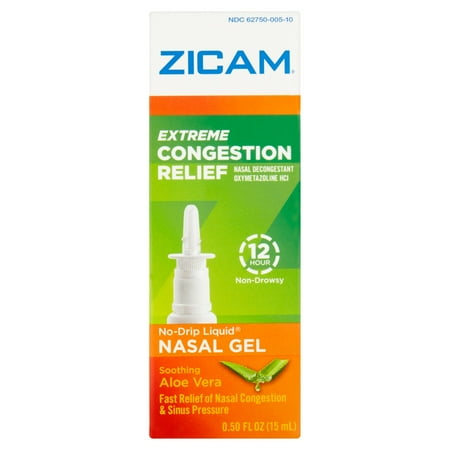 Zicam Extreme Nasal Congestion Relief Spray Gel with Aloe Vera - Non Drowsy Fast Relief for Cold and Allergy Symptoms