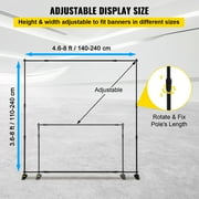 VEVORbrand 8 X 8 ft Banner Stand Adjustable Height and Width Display Backdrop Lightweight Portable Trade Show Wall for Photography