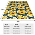 thumbnail image 3 of for Sunflower Throw Blanket Floral Girly Sunflower Flower Soft Warm Women Girls Bed Bedding Blankets for Couch Sofa Office,Cozy Flannel Plush Blanket Gift for Kids Adults, 60"X50", 3 of 6