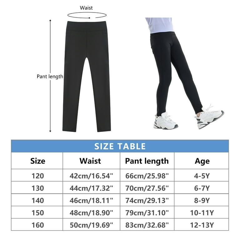 MISS POPULAR 3-Pack Girls Leggings Size 4-16 Soft Comfortable Cotton  Spandex with Elastic Waistband Many Colors (14/16, Pack 2)