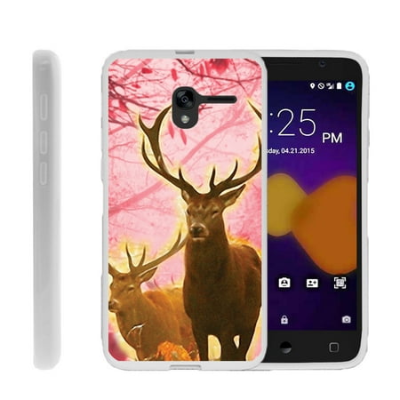 Alcatel Stellar Case | Alcatel Tru Case [ Flex Force ] Lightweight Flexible Phone Case - Pink Deer