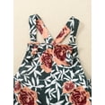 thumbnail image 4 of Suealasg Kids Girl Sleeveless Romper Jumpsuit 6M 1T 2T 3T 4T Little Girls Floral Print Suspender Bell Bottoms Toddler Girl Flared Pants, 4 of 9
